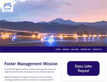 Tablet Screenshot of fostermgmt.net